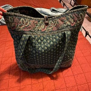 Vera Bradley Vintage Tote in Classic Green